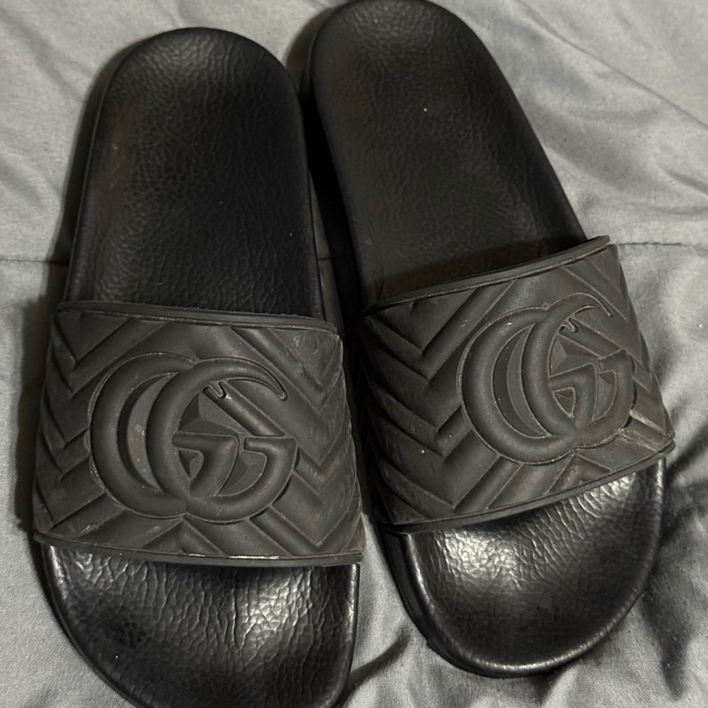 Gucci Black Slide Sandals